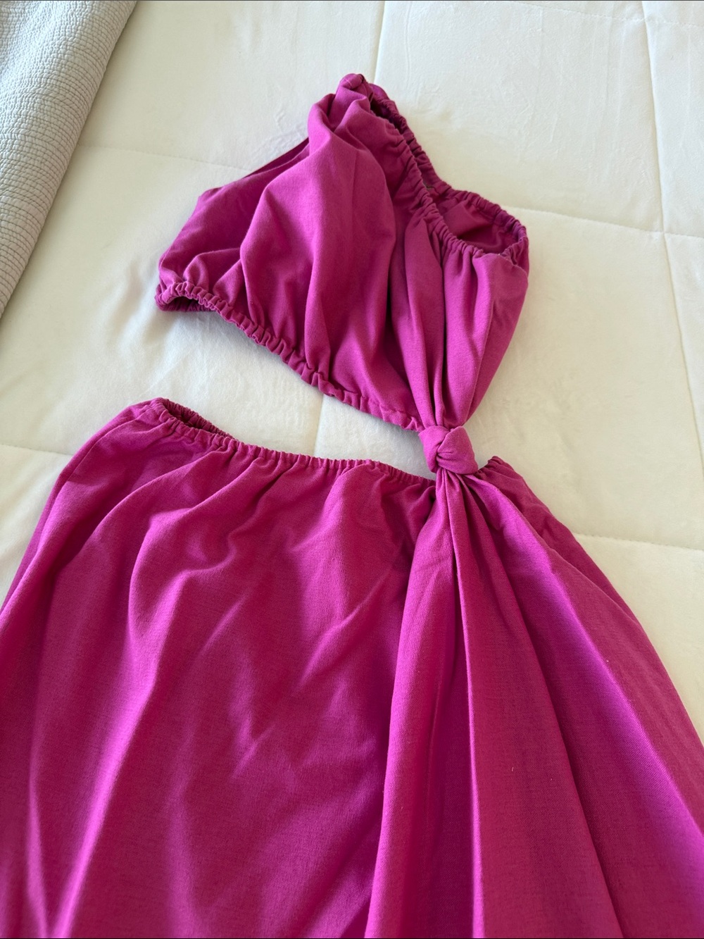 FARM Rio Fuchsia Pink Maxi Dress with Cutout Knot - Picture 12 of 13